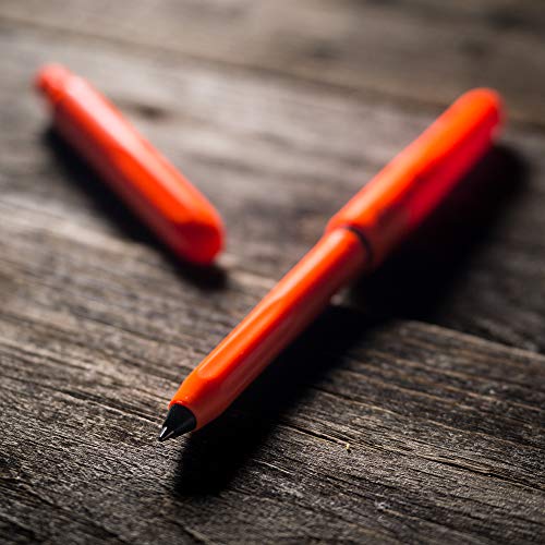 Rite in the Rain All-Weather EDC Pen, Orange POKKA 2-Pack, Black 0.9mm Ink, Fine Point (No. OR92)