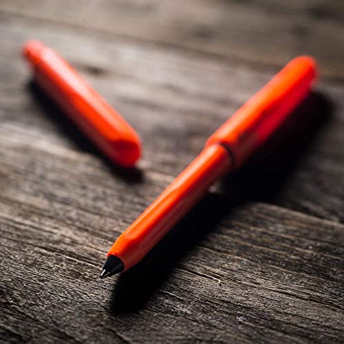 Rite in the Rain All-Weather EDC Pen, Orange POKKA 2-Pack, Black 0.9mm Ink, Fine Point (No. OR92)