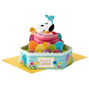 Hallmark Paper Wonder Peanuts Displayable Pop Up Easter Card (Snoopy Easter Egg)