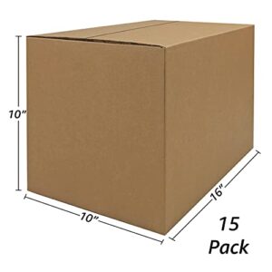 uBoxes Moving Boxes Bundles Small Boxes 16" x 10" x 10" - Pack of 15