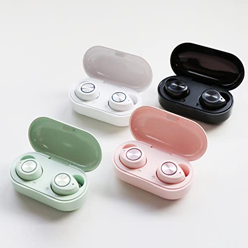 True Wireless Earbuds Bluetooth 5.0 with Charging Case,Mini HD Stereo Sound Noise Cancelling in-Ear Headphones,Touch Control IPX4 Waterproof Sports Earphone Built-in Mic (Pink)