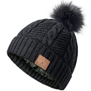 chenfec bluetooth hat, wireless bluetooth beanie hat 5.0 women men winter knitted hat trendy cap