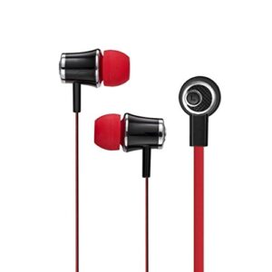 LSD in Ear Headphones Earphones Wired Earbuds 3.5mm Bass Stereo Headsets with Microphone & Remote Control Earpieces for iPhone, IPad, Android Smartphones, Mp3/mp4 Player, Laptop, Tablet, Etc. (Red)