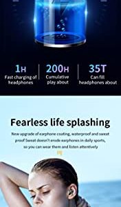 Wireless Touch Earbuds with Active Noise Cancellation New Version Bluetooth 5.2 Sport 3D Stereo Built-in Microphone, Immersive Premium Sound Long Distance Connection Headset Charging Case (BH315)