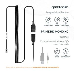 Axtel Bundle Prime Mono with AXC-02 Cable | Noise Cancellation - Compatible with Grandstream GXP1600, GXP1700, GXP2100, GRP2600 Series Phones