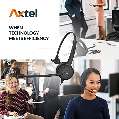 Axtel Bundle Prime Mono with AXC-02 Cable | Noise Cancellation - Compatible with Grandstream GXP1600, GXP1700, GXP2100, GRP2600 Series Phones