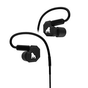 kong-x wired earbuds in-ear headphone hifi wired earphones noise isolating with memory foam deep bass sound stereo for 3.5mm headphone – k27 black