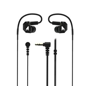 KONG-X Wired Earbuds in-Ear Headphone HiFi Wired Earphones Noise Isolating with Memory Foam Deep Bass Sound Stereo for 3.5mm Headphone - K27 Black
