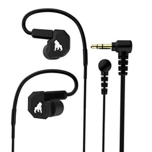 KONG-X Wired Earbuds in-Ear Headphone HiFi Wired Earphones Noise Isolating with Memory Foam Deep Bass Sound Stereo for 3.5mm Headphone - K27 Black