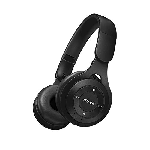 yanbirdfx Active Noise Cancelling Headphones Bluetooth Headphones -M6 Wireless Foldable Headset Macarons Heavy Bass Bluetooth Gaming Headphone Black