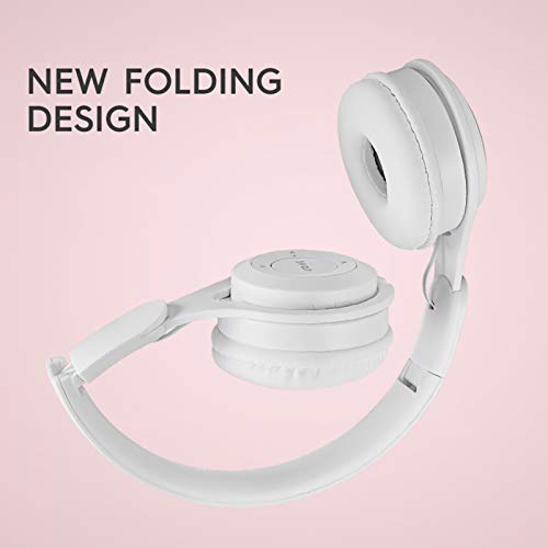 yanbirdfx Active Noise Cancelling Headphones Bluetooth Headphones -M6 Wireless Foldable Headset Macarons Heavy Bass Bluetooth Gaming Headphone Black