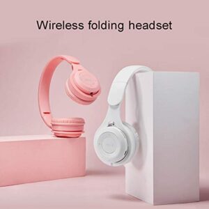 yanbirdfx Active Noise Cancelling Headphones Bluetooth Headphones -M6 Wireless Foldable Headset Macarons Heavy Bass Bluetooth Gaming Headphone Black