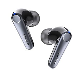 earfun air pro 3 noise cancelling wireless earbuds, qualcomm® aptx™ adaptive sound, 6 mics cvc 8.0 enc, bluetooth 5.3 earbuds, multipoint connection, 45h playtime, app customize eq, wireless charging