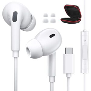 hgcxing usb c headphone for samsung galaxy s21 s20 fe s22 ultra s23 a53, type c headphones wired earphone hifi stereo noise cancelling usb c earbuds with microphone for pixel 7 6 ipad pro oneplus 10