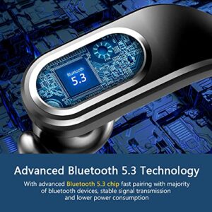 Bluetooth Headphones 5.3, Wireless Earbud Sport with Dual Mic, Wireless Earphones Noise Cancelling Ear Buds with Over-Ear Earhooks, IP7 Waterproof, USB-C, 56H Deep Bass Headset for Running Android iOS