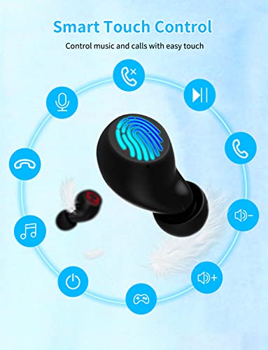 Kids Wireless Headphones, Bluetooth Little Devil Headphones with Charging case, Boys Sports Waterproof Stereo Game Headphones, 36H Play time Light Ears