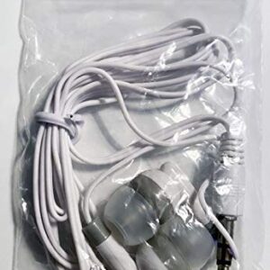 LowCostEarbuds Bulk Wholesale Lot of 50 White/Gray Earbuds Headphones - Individually Wrapped