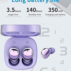 Kenayo Wireless Earbuds Pro 2022 for Android, iOS, Laptop, Tablet with Bluetooth with Charging Case Touch Control Sound with Deep Bass Auto Pairing Headphones for Sports, Travel & Gym (Purple)