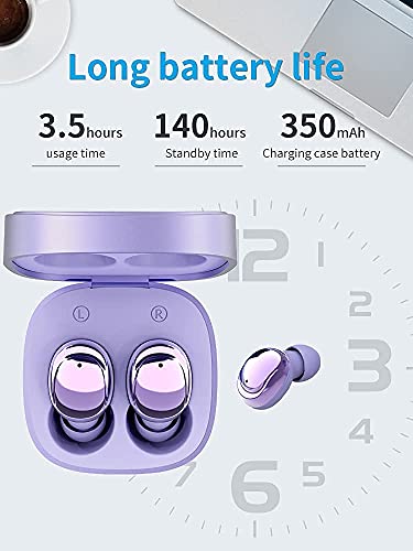 Kenayo Wireless Earbuds Pro 2022 for Android, iOS, Laptop, Tablet with Bluetooth with Charging Case Touch Control Sound with Deep Bass Auto Pairing Headphones for Sports, Travel & Gym (Purple)