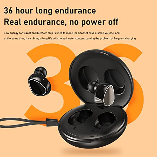 Yeahitch Bluetooth 5.3 Earphones with RGB Light Wireless Earbuds with Wireless Charging Case,with Earhooks Headset Built-in Mic for Sport,Clear Calls,Work,Music