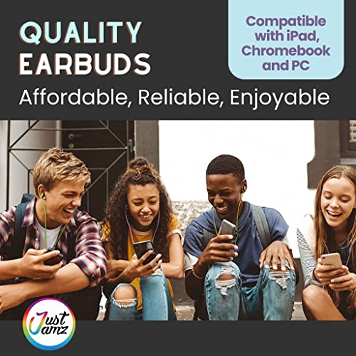 Earbuds 30 Pack | Bulk Basic Earbuds, Pearl White in-Ear Earbuds, Disposable Earphones, Affordable Headphones, 3.5 MM Audio Jack Earbuds for Schools, Kids, Classrooms & Libraries