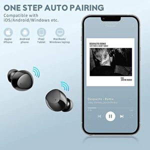 Kurdene Wireless Earbuds,Bluetooth Earbuds with Charging Case,Touch Control Bluetooth 5.2 Sport Headphones with Mics Earphones in-Ear Premium Deep Bass (Black)