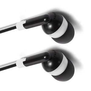 Bulk Wholesale Lot of 50 Black/White Earbuds Headphones