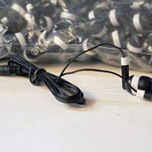 Bulk Wholesale Lot of 50 Black/White Earbuds Headphones