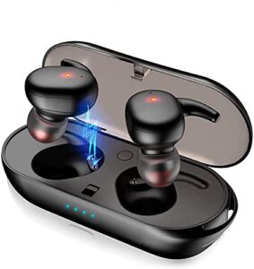wireless earbuds, 30h playtime bluetooth earphones touch control, ear hook built-in noise-canceling microphone headphones in-ear dual bluetooth headset with built-in mic for work sports travel