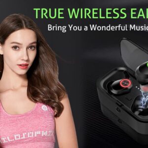 Qaekie Bluetooth Earbud, Wireless Earbuds Bluetooth 5.3 Headphones, Premium Bass in Ear Earbuds w/Charging Case, 24H Playtime, IPX6 Waterproof Sport Earphones, Auto-Pairing for Running