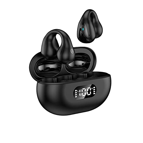 Yannianjz Wireless Earbuds Bluetooth Headphones Ear Clip Waterproof Mini Sports Running Earring Headphones Open Ear Headphones Ear Buds Wireless Bluetooth Earbuds