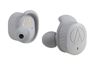 audio-technica ath-sport7twgy sonicsport wireless in-ear headphones, gray