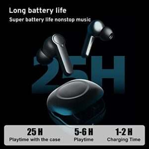 StitchGreen H3 Wireless Earbuds Bluetooth 5.1 ENC Active Noise Cancelling Earphones IPX-5 Waterproof Stereo Headphones in-Ear Built-in Mic Headset with Wireless Charging Case Deep Bass & Hall Switch