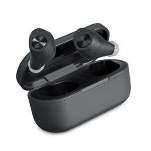 dartwood wireless earbuds – true wireless bluetooth earbuds with touch controls and charging case (black)