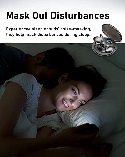 Mosonnytee Sleep Headphones Bluetooth Sleeping Headphones Wireless Sleep Earbuds for Sleep Flat Sleeping Headphones for Side Sleepers Wearing Soft Headphones for Sleeping 7-Hours (White)