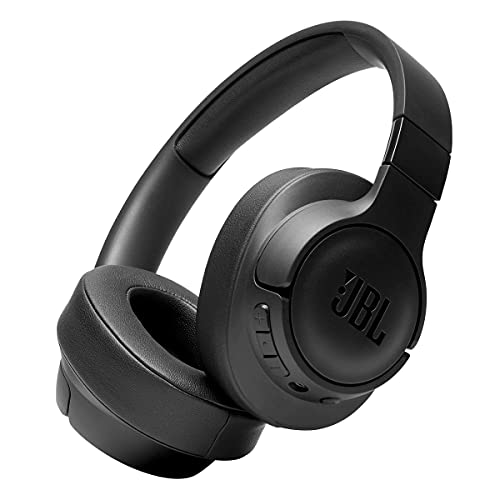 JBL Tune 710BT Wireless Over-Ear Headphones - Bluetooth Headphones with Microphone, 50H Battery, Hands-Free Calls, Portable (Black) (Renewed)