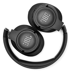 JBL Tune 710BT Wireless Over-Ear Headphones - Bluetooth Headphones with Microphone, 50H Battery, Hands-Free Calls, Portable (Black) (Renewed)