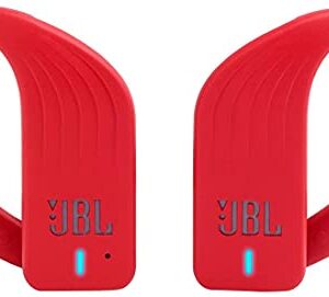 JBL Endurance Peak in-Ear Waterproof Sport Headphones Bundle with Plush Carry Case (Red)