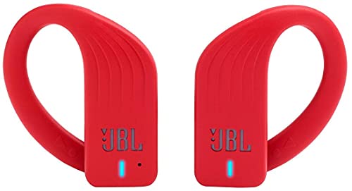 JBL Endurance Peak in-Ear Waterproof Sport Headphones Bundle with Plush Carry Case (Red)