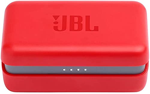 JBL Endurance Peak in-Ear Waterproof Sport Headphones Bundle with Plush Carry Case (Red)