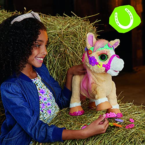 FurReal Cinnamon, My Stylin’ Pony Toy, 14-Inch Electronic Pets, 80+ Sounds & Reactions, 26 Accessories, Interactive Toys for 4 Year Old Girls and Boys and Up