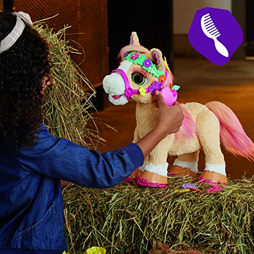 FurReal Cinnamon, My Stylin’ Pony Toy, 14-Inch Electronic Pets, 80+ Sounds & Reactions, 26 Accessories, Interactive Toys for 4 Year Old Girls and Boys and Up