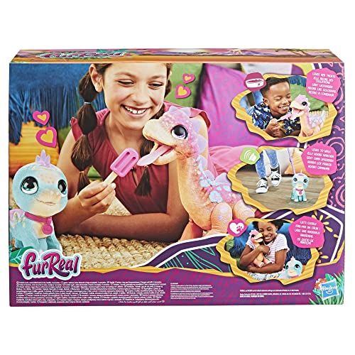 FurReal Snackin’ Sally’s Ice Cream Party Electronic Pet with 40+ Sounds and Reactions, Plus Walkalots Dinosaur; 5 Accessories; Ages 4 and Up (Amazon Exclusive)