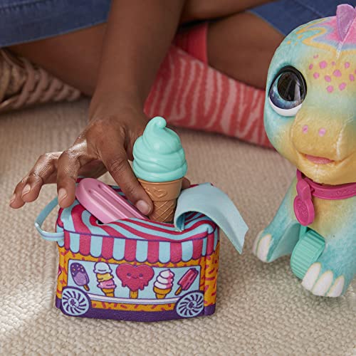 FurReal Snackin’ Sally’s Ice Cream Party Electronic Pet with 40+ Sounds and Reactions, Plus Walkalots Dinosaur; 5 Accessories; Ages 4 and Up (Amazon Exclusive)