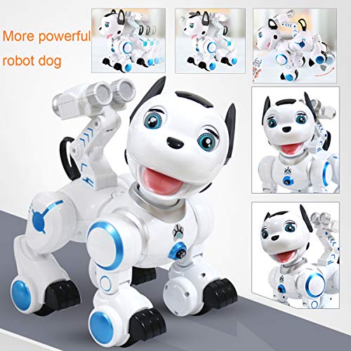 fisca Remote Control Robotic Dog RC Interactive Intelligent Walking Dancing Programmable Robot Puppy Toy Electronic Pets with Light and Sound for Kids Boys Girls Age 6, 7, 8, 9, 10 and Up Years Old