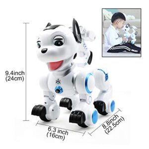 fisca Remote Control Robotic Dog RC Interactive Intelligent Walking Dancing Programmable Robot Puppy Toy Electronic Pets with Light and Sound for Kids Boys Girls Age 6, 7, 8, 9, 10 and Up Years Old