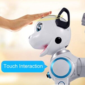 fisca Remote Control Robotic Dog RC Interactive Intelligent Walking Dancing Programmable Robot Puppy Toy Electronic Pets with Light and Sound for Kids Boys Girls Age 6, 7, 8, 9, 10 and Up Years Old