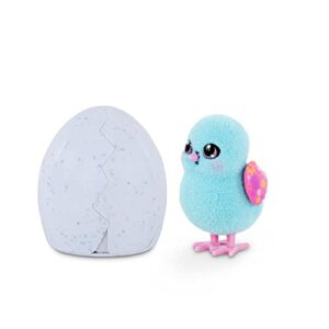 little live pets – surprise chick; cute interactive collectible toy chick chirps & taps; hatches out of egg & hops about – blue egg