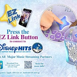 eKids Disney Frozen Karaoke Machine, Bluetooth Speaker with Microphone for Kids, Speaker with USB Port to Play Music, Easily Access Frozen Playlists with New EZ Link Feature