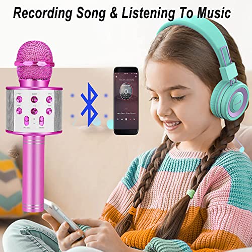 Niskite Kids Toys for 3-14 Year Old Girls Gifts,Karaoke Microphone Machine for Kids Toddler Toys Age 4-12, Christmas Birthday Valentine Gifts for 5 6 7 8 9 10 Year Old Teens Girl